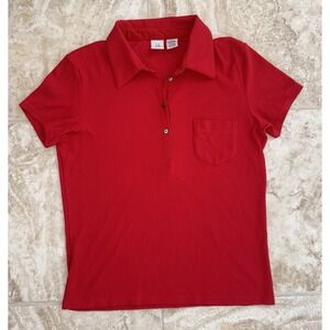 Armani Exchange Women's Ribbed‎ Polo Shirt Size L